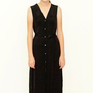 New Gap Long Black Maxi Shirt Dress